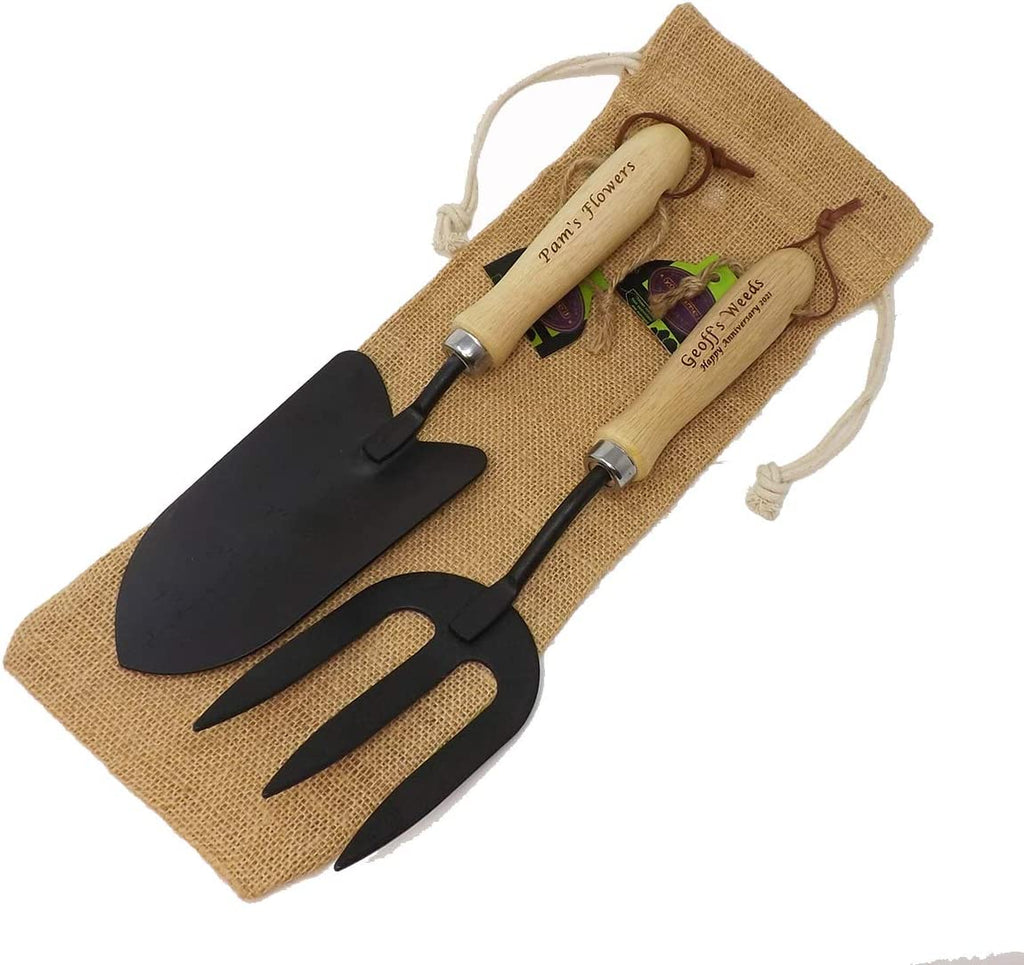 Mother's Day Special Fork & Trowel Set Garden Gift with Plant Marker