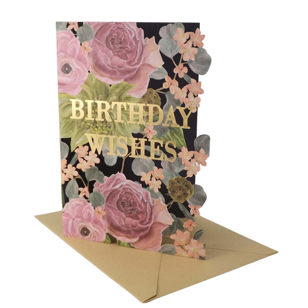 3D Cut Out Birthday Wishes Greetings Card