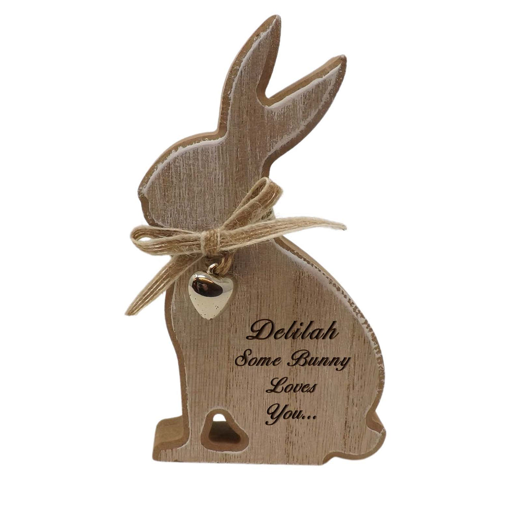 Wooden Rabbit Personalised for a Perfect Easter Gift