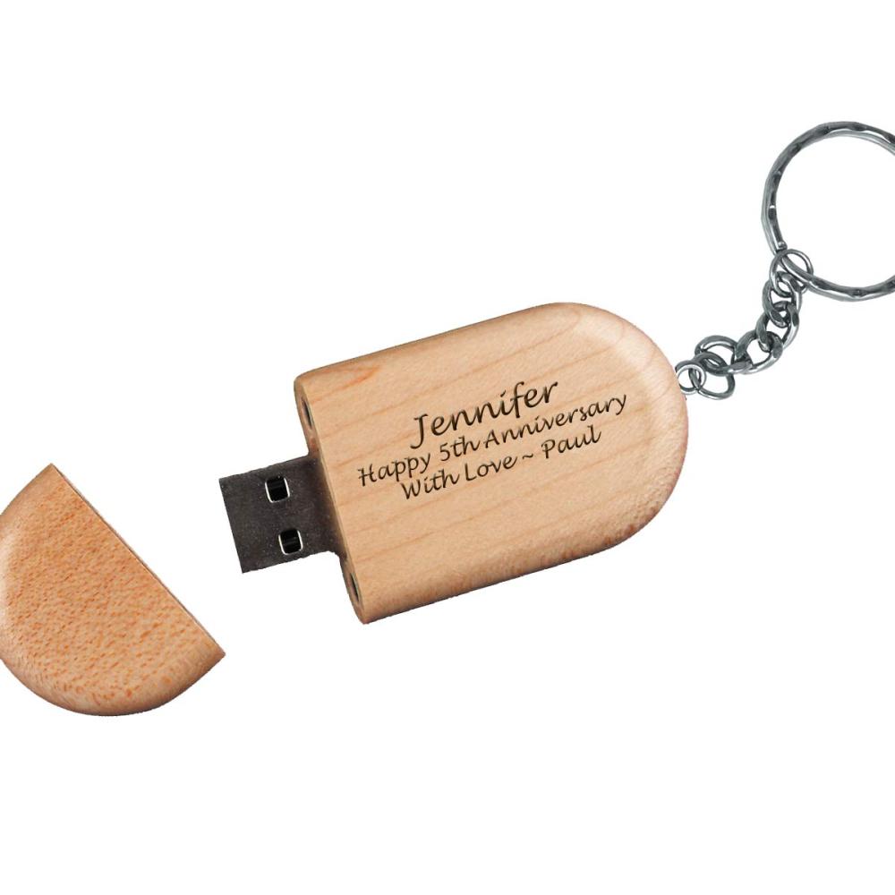 5th Anniversary Personalised Wooden Memory Stick 32GB