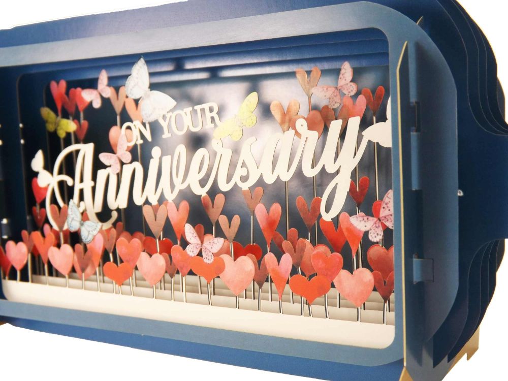 3D Pop Up Anniversary Greetings Card
