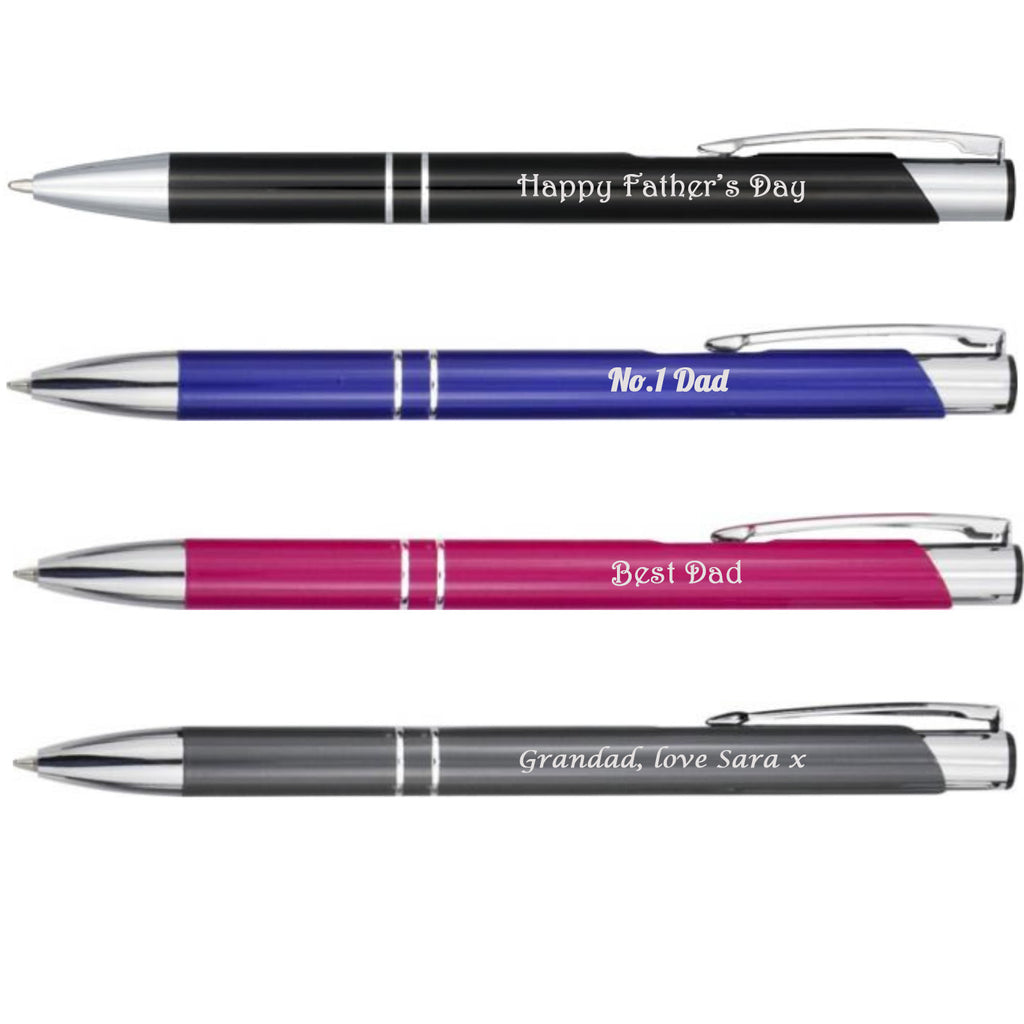Personalised Pen as a Father's Day Gift engraved with individual name or message
