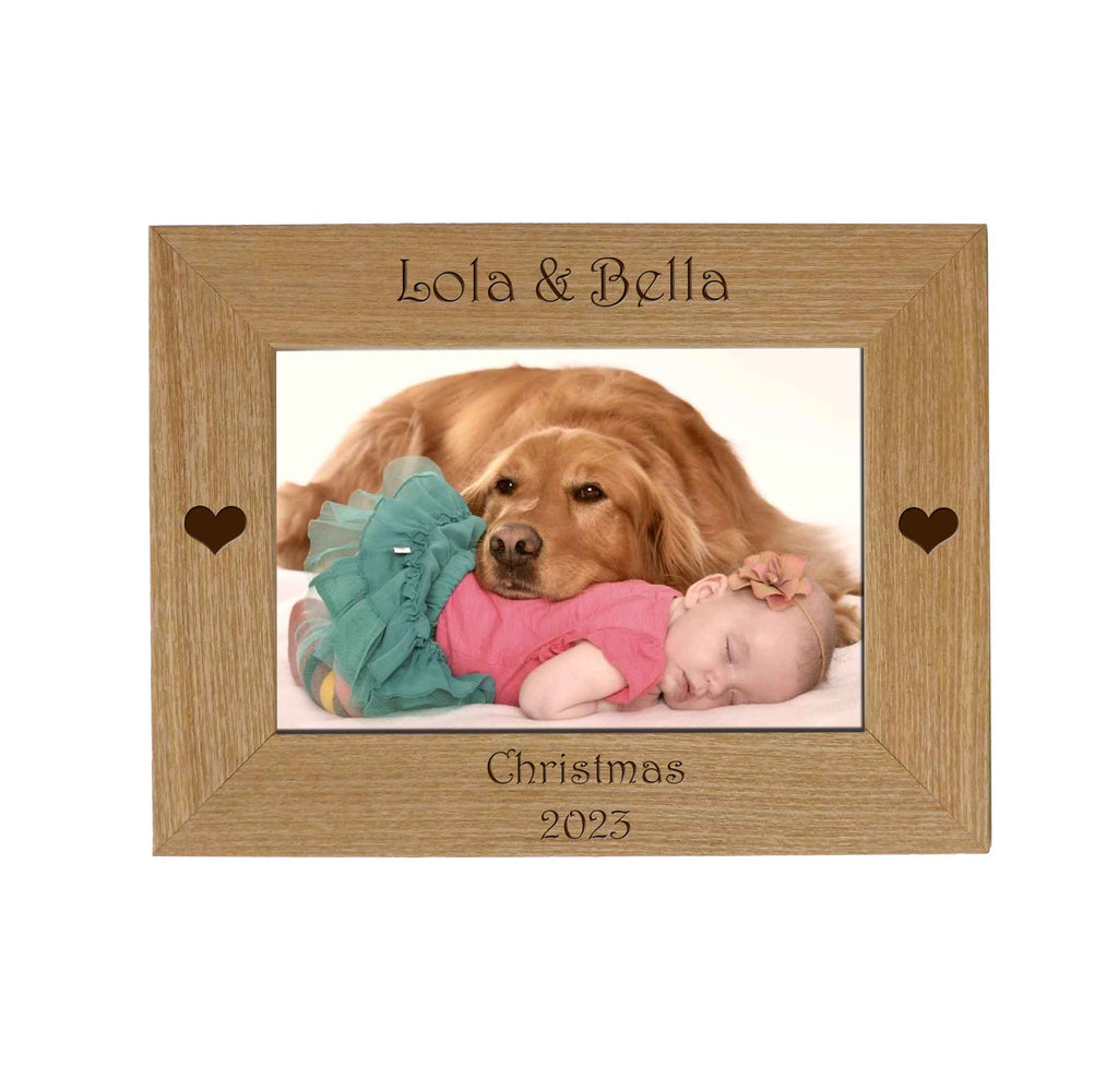 Personalised Christmas 6x4 Ash Photo Frame any text or message