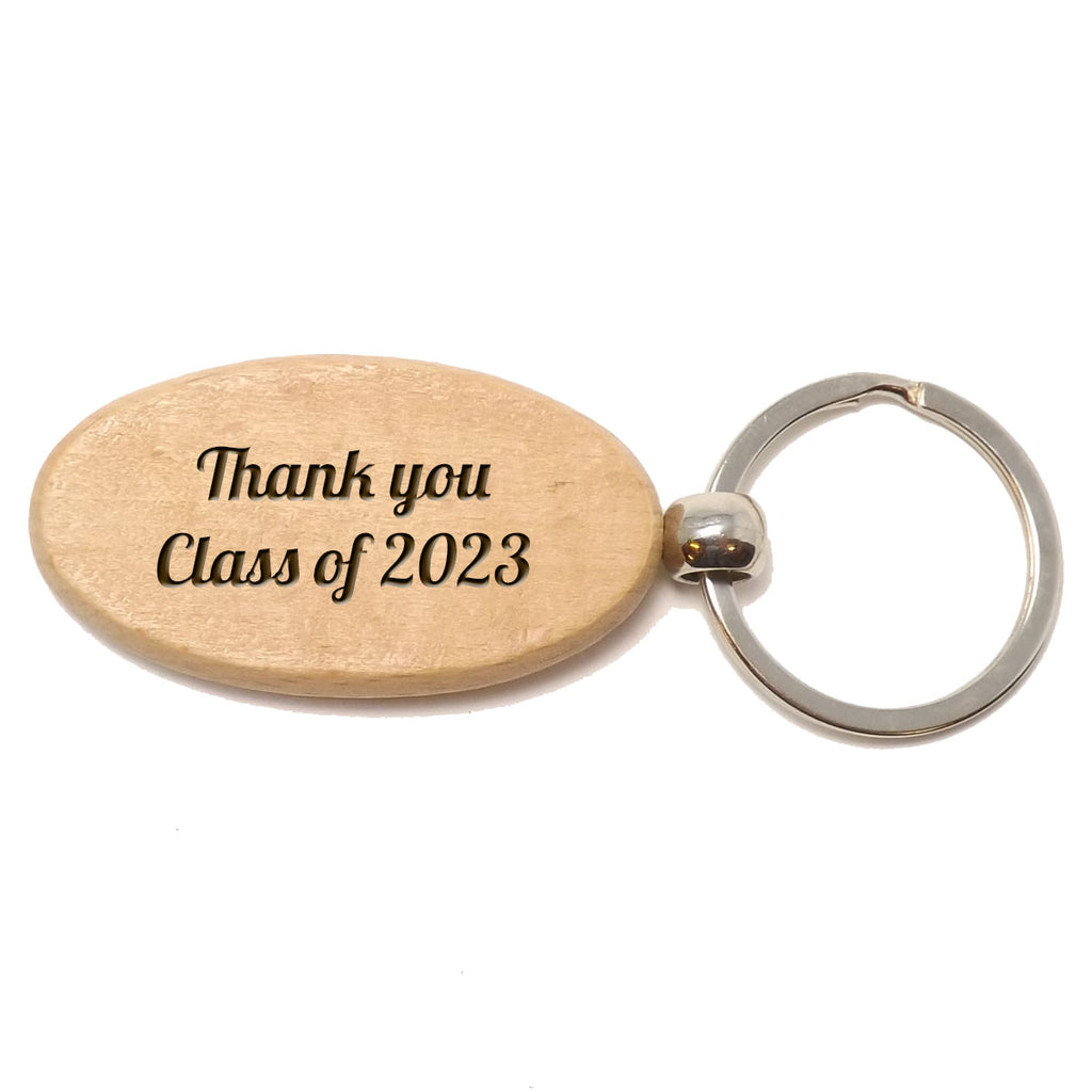 Personalised Student/ Teacher Gift Wooden Key Ring