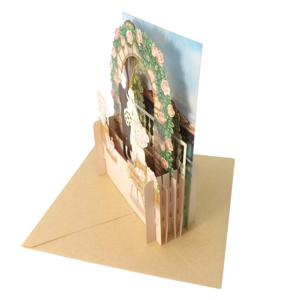 3D Cut Out Wedding 'Happily Ever After' Greetings Card