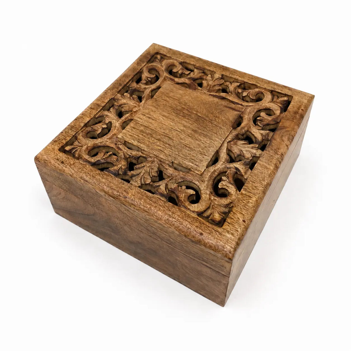 Personalised Ornate Hand-Carved Mango Wood Keepsake Box - Perfect Birthday Gift
