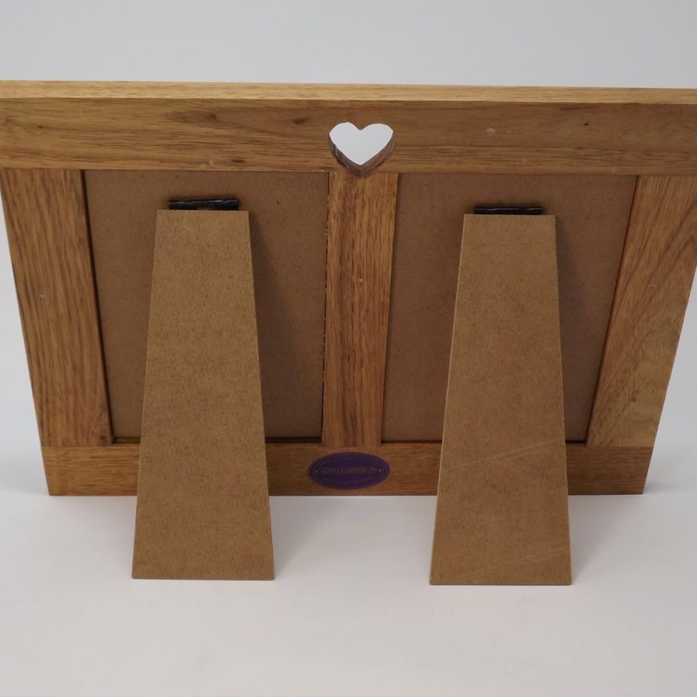 Double Oak Photo frame personalised. A unique Valentine's gift