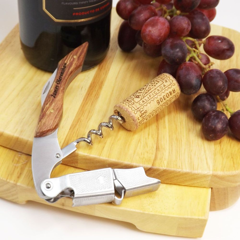 Personalised Bottle Opener Corkscrew makes a unique Anniversary gift