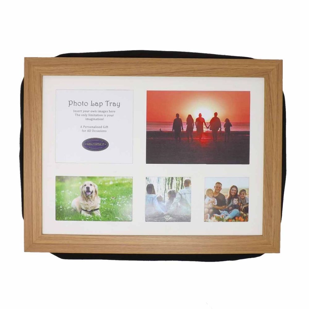 Father's Day Personalised photo lap tray engraved with your choice of names and message.