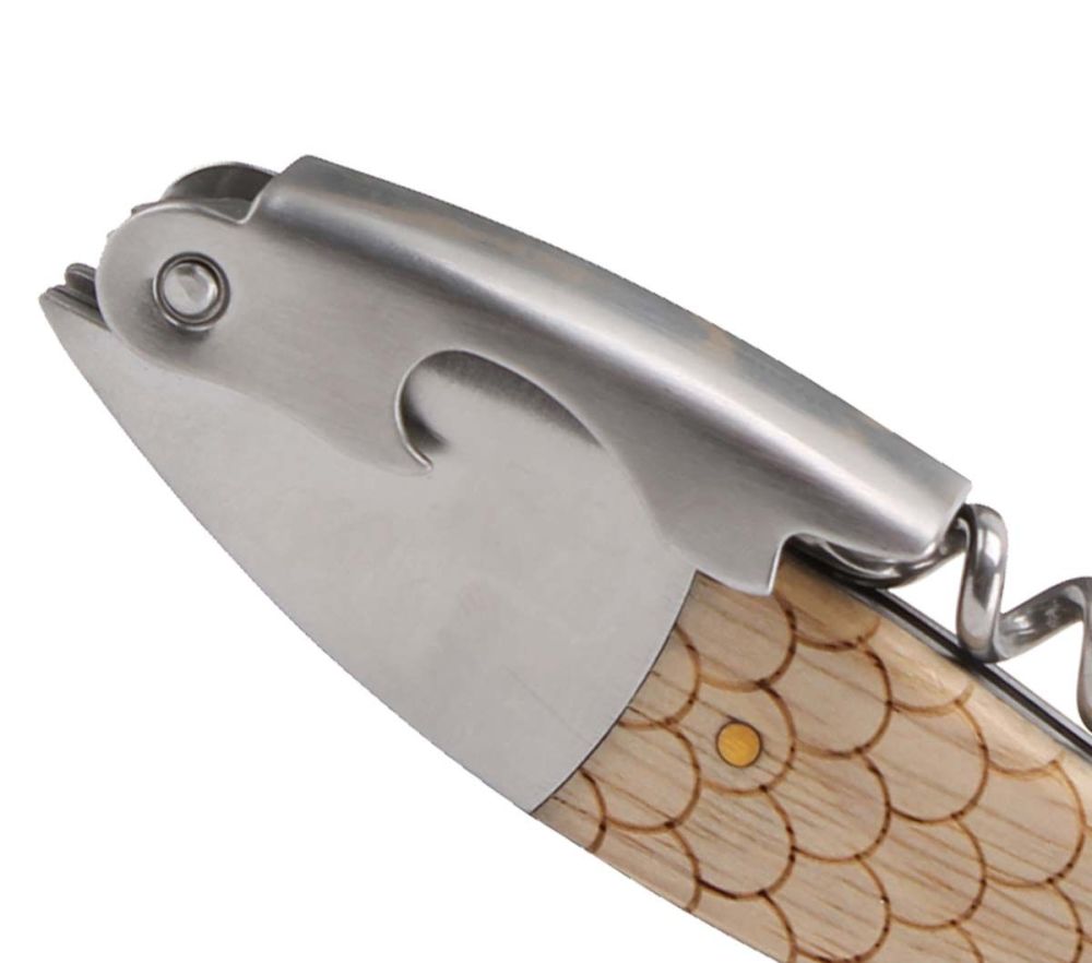 Fish Shaped Bottle Opener Corkscrew Personalized for Father's Day