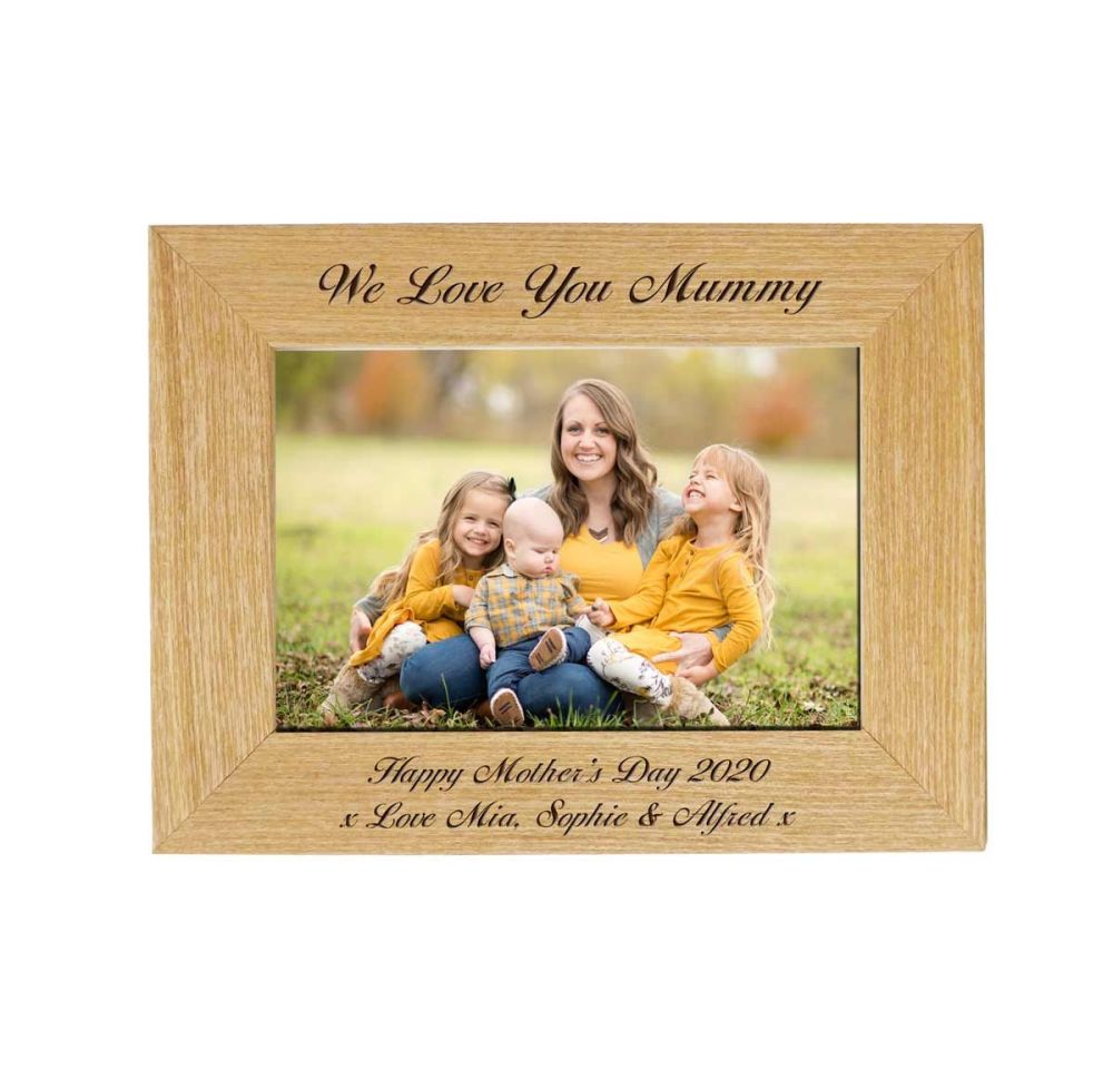 Mother's Day 6x4 Ash Frame personalised with your message.