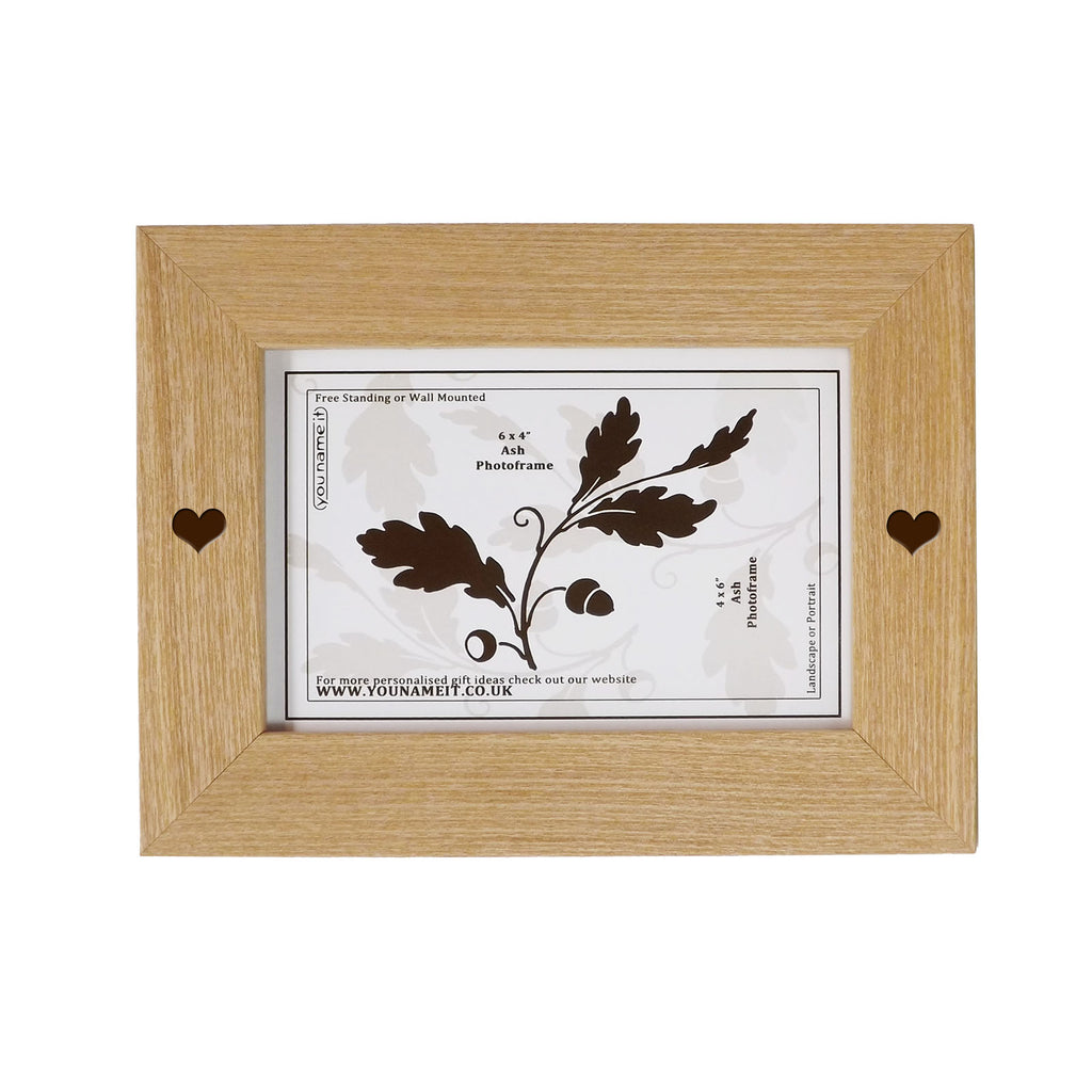 Valentine's Frame 6x4 with Hearts, personalised with your special words.