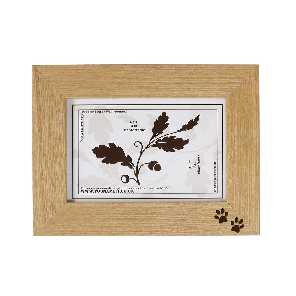 Personalised Pet Memorial Frame with Paw Prints