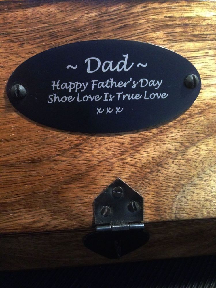 Wooden Shoe Shine Valet/Box Personalised for a Practical Christmas Gift