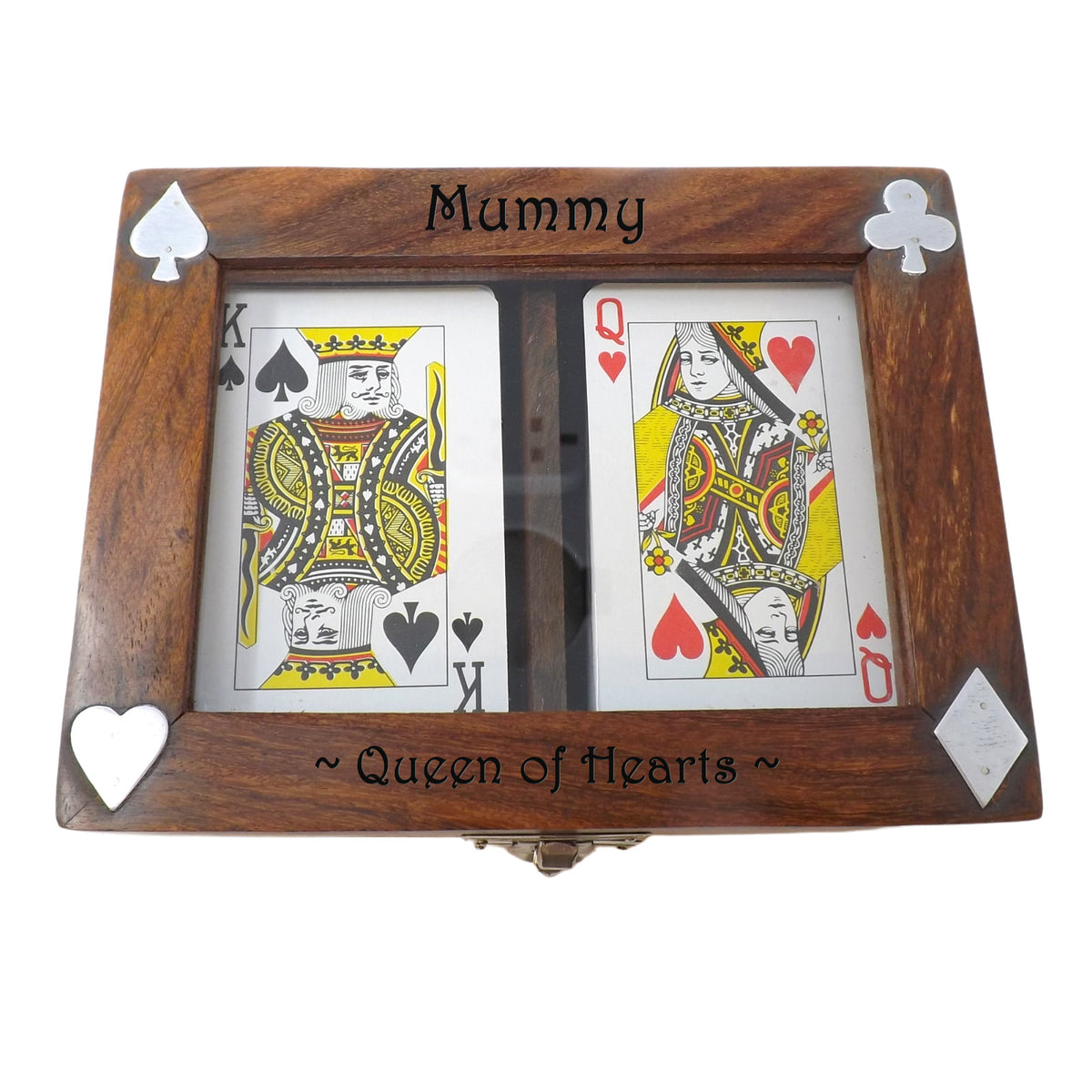 Playing Card Box Personalised for an ideal Mother's Day Gift. Includes 2 FREE decks of cards