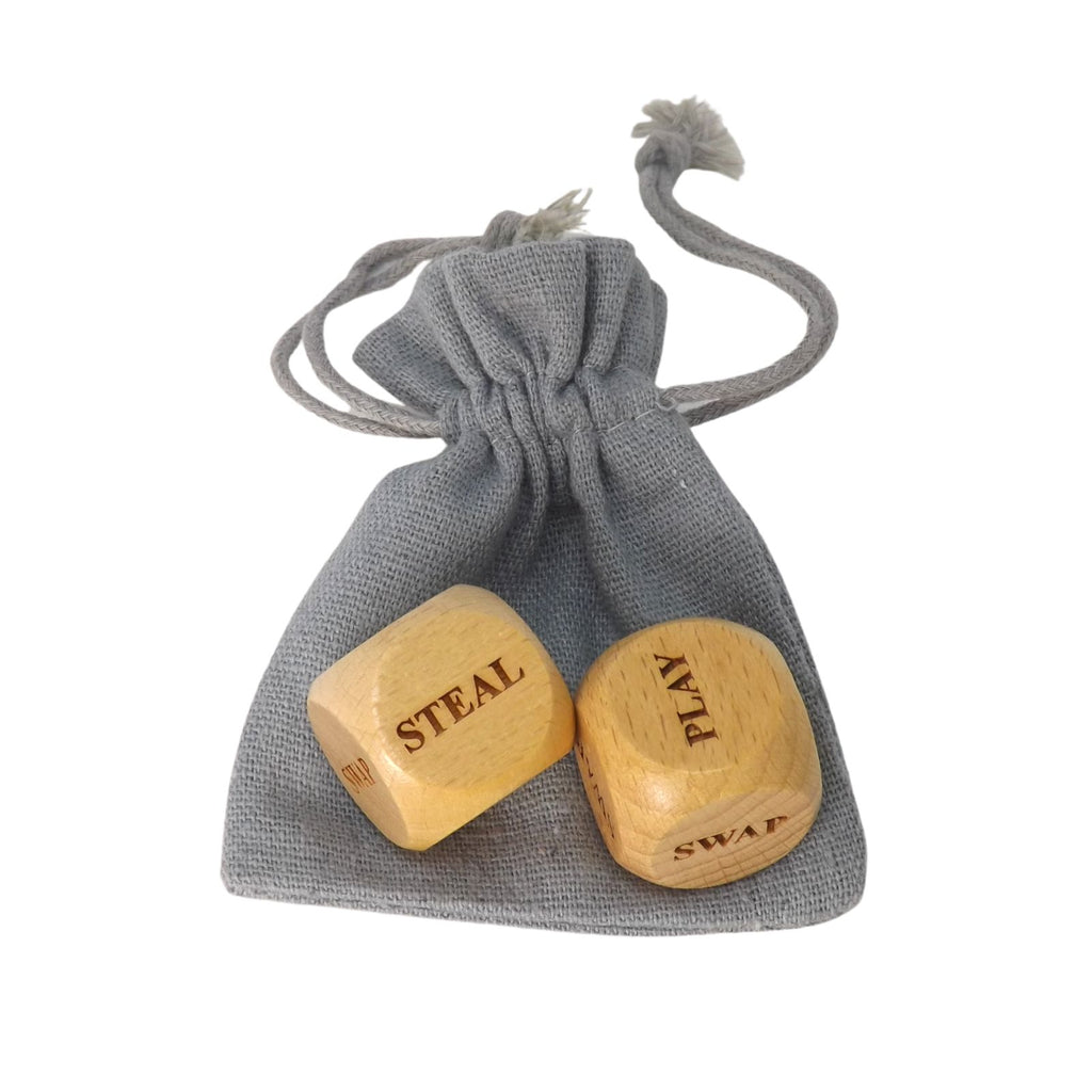Personalised Wooden Dice engraved with your choice of words. Unique Birthday Gift.