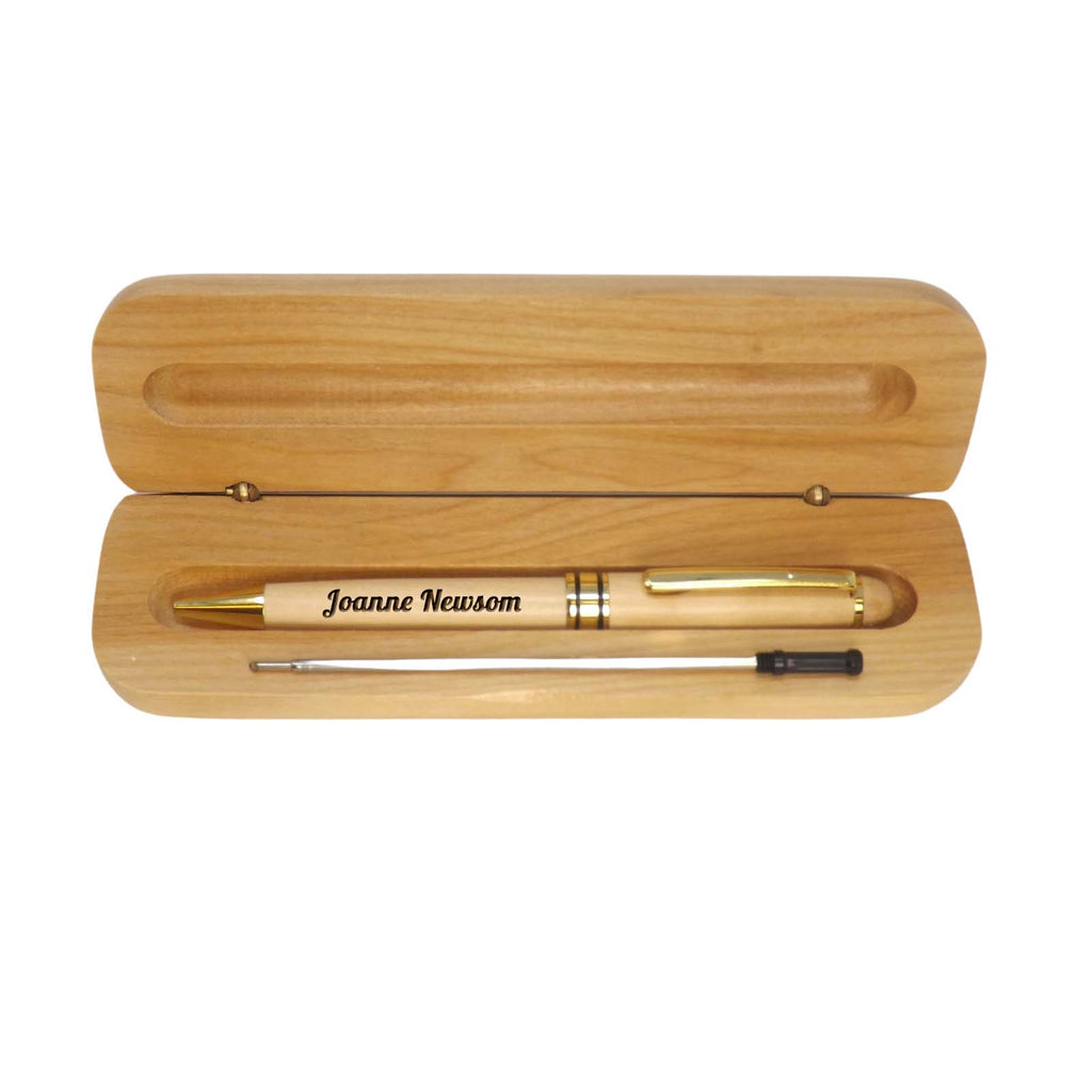 Personalised Wooden Ballpoint Pen and Box | A Unique 5th Anniversary Gift