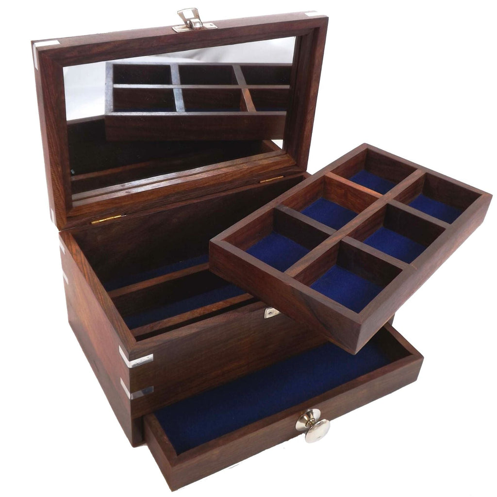 Jewellery Keepsake Box in Rosewood Personalised for a 5th Anniversary Gift